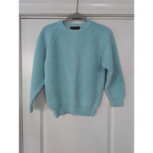 Eddie Bauer Cable knit sweater‎ women's small turquoise vintage fishermancore